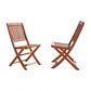 HomeRoots Brown Folding Chairs in Set of Two