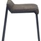 HomeRoots Brown Leather And Dark Grey Counter Stool