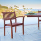 HomeRoots Brown Stacking Armchairs in Set of Two