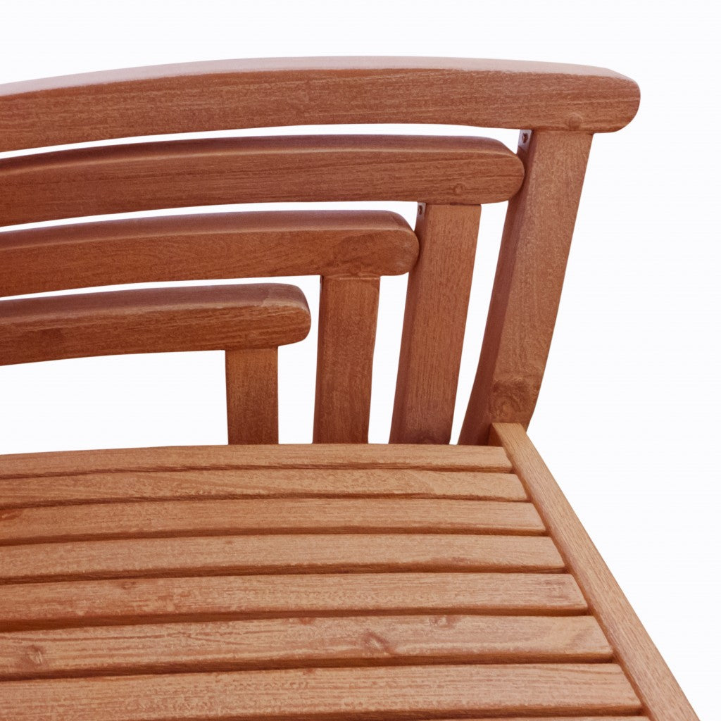 HomeRoots Brown Stacking Armchairs in Set of Two