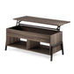 HomeRoots Brown Wooden Coffee Table with Lift Top