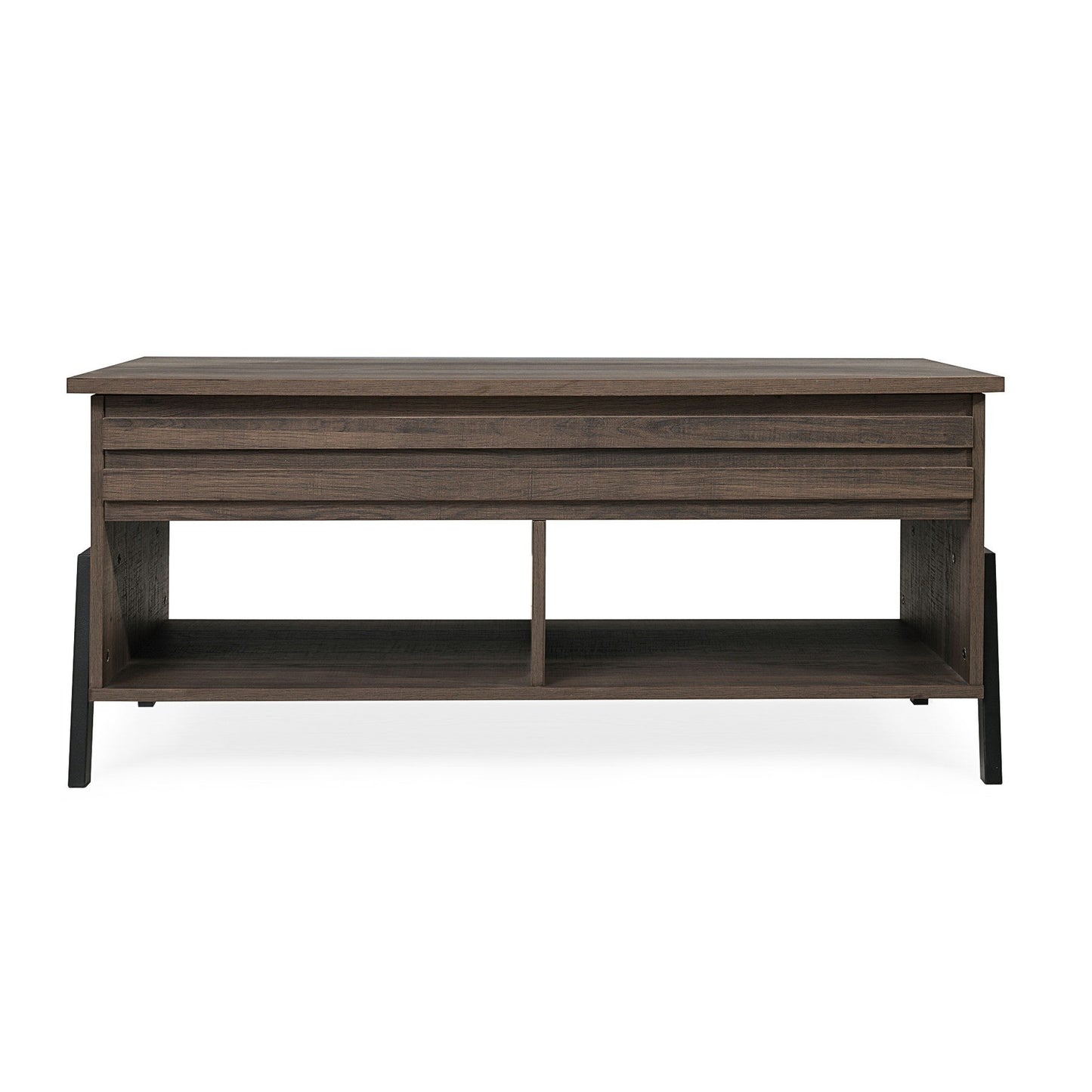 HomeRoots Brown Wooden Coffee Table with Lift Top