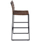 HomeRoots Brown Woven Leather Bar Stool