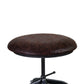 HomeRoots Brown and Black Adjustable Industrial Style Bar Stool