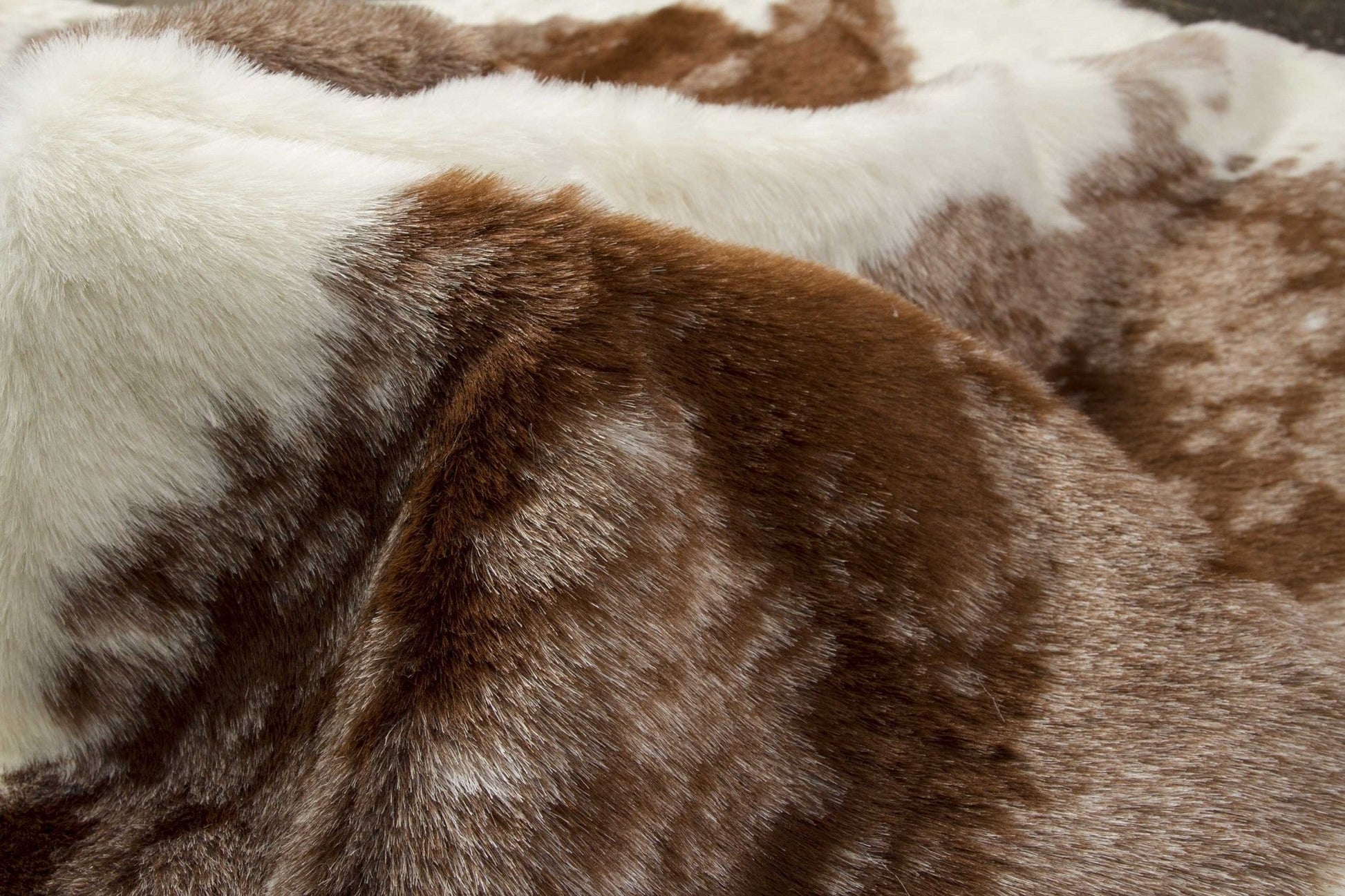 HomeRoots Brown and White Faux Hide Area Rug
