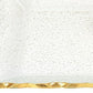 HomeRoots Bubble Glass Scalloped Gold Rim Rectangular Platter or Tray