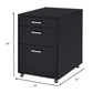 HomeRoots Cabinet In Black High Gloss And Chrome Finish