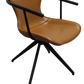 HomeRoots Camel Faux Leather Industrial Dining Chair