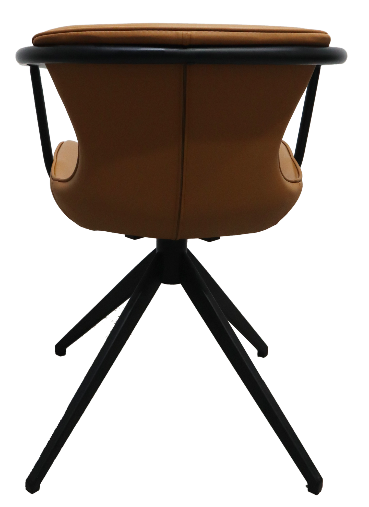 HomeRoots Camel Faux Leather Industrial Dining Chair