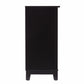 HomeRoots Cane Bamboo Accent Storage Cabinet in Black Finish