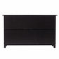 HomeRoots Cane Bamboo Accent Storage Cabinet in Black Finish