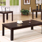 HomeRoots Cappuccino Contemporary Table in Set of 3
