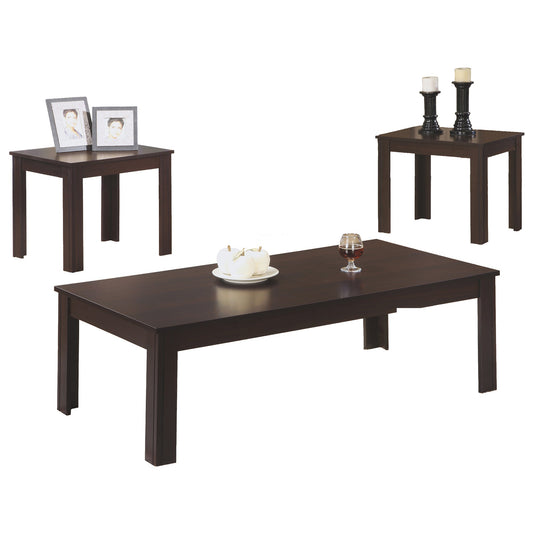 HomeRoots Cappuccino Contemporary Table in Set of 3