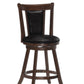 HomeRoots Cappuccino Slatted Counter Swivel Height Chair