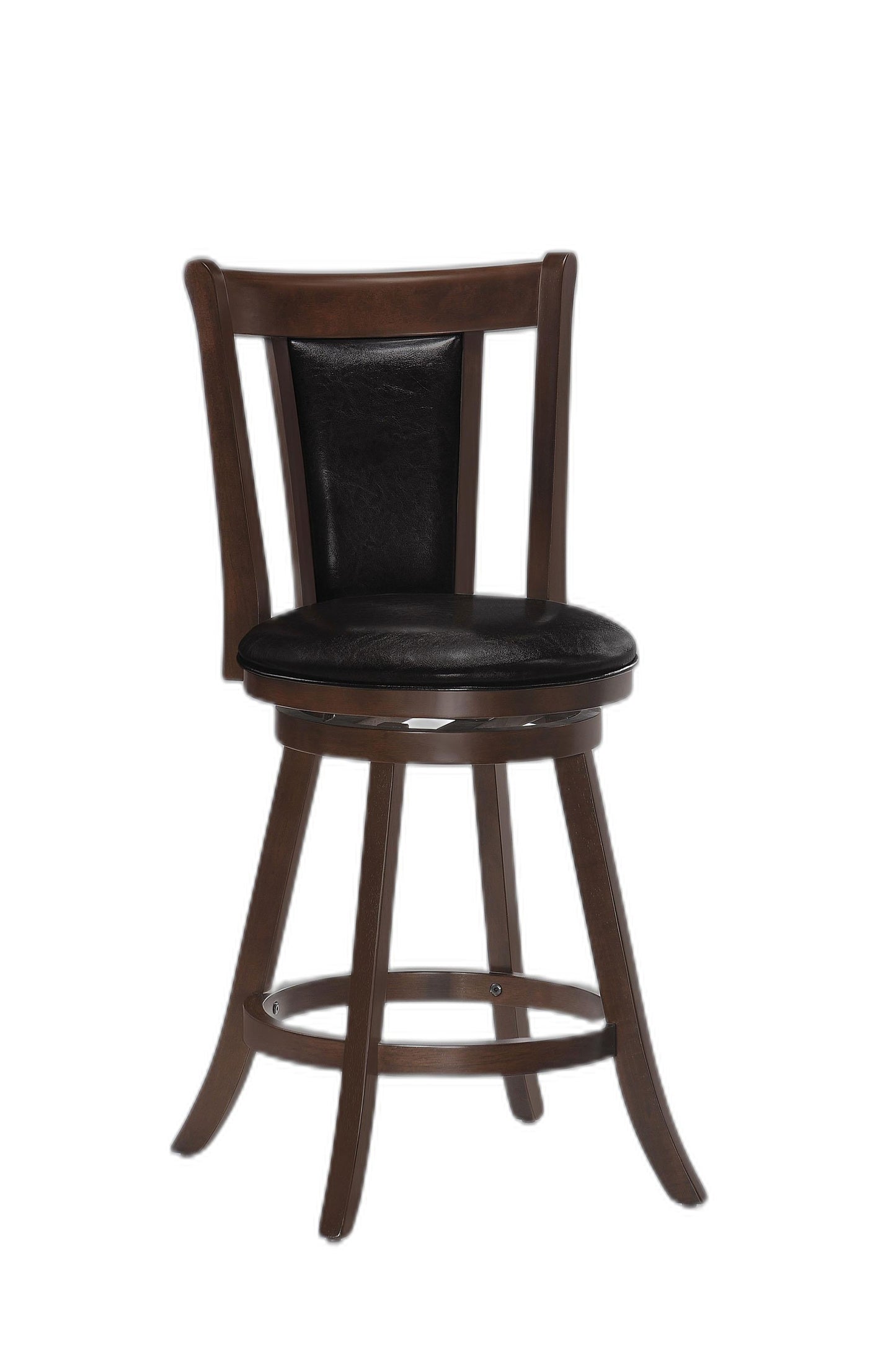 HomeRoots Cappuccino Slatted Counter Swivel Height Chair