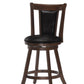 HomeRoots Cappuccino Slatted Counter Swivel Height Chair