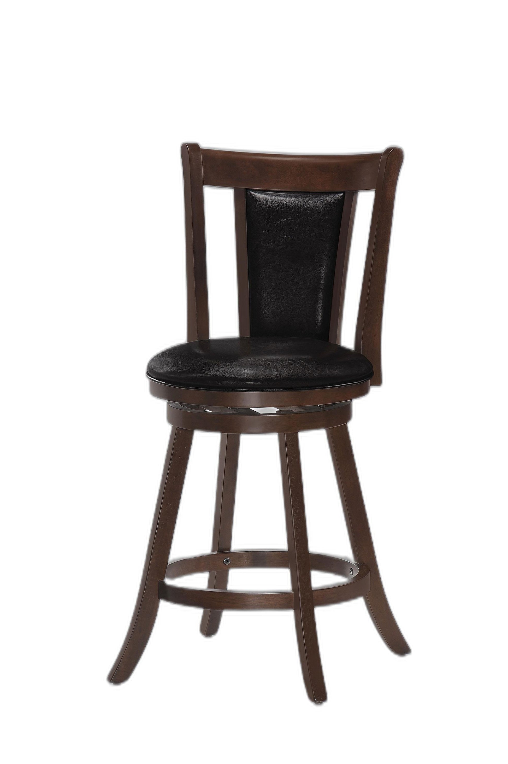 HomeRoots Cappuccino Slatted Counter Swivel Height Chair