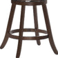 HomeRoots Cappuccino Slatted Counter Swivel Height Chair