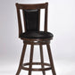 HomeRoots Cappuccino Slatted Counter Swivel Height Chair