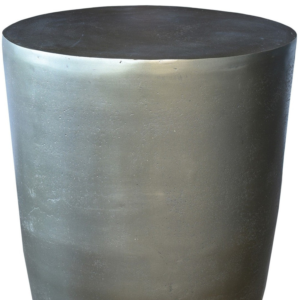 HomeRoots Cast Aluminum Drum Table