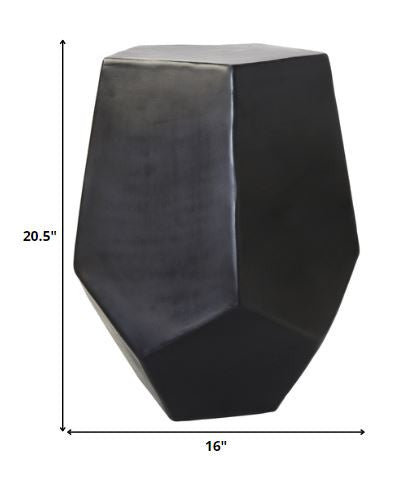 HomeRoots Cast Aluminum Hexagonal Drum Table