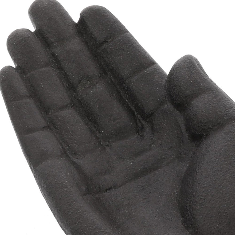 HomeRoots Cast Iron Hand Shaped Sculpture in Black Finish