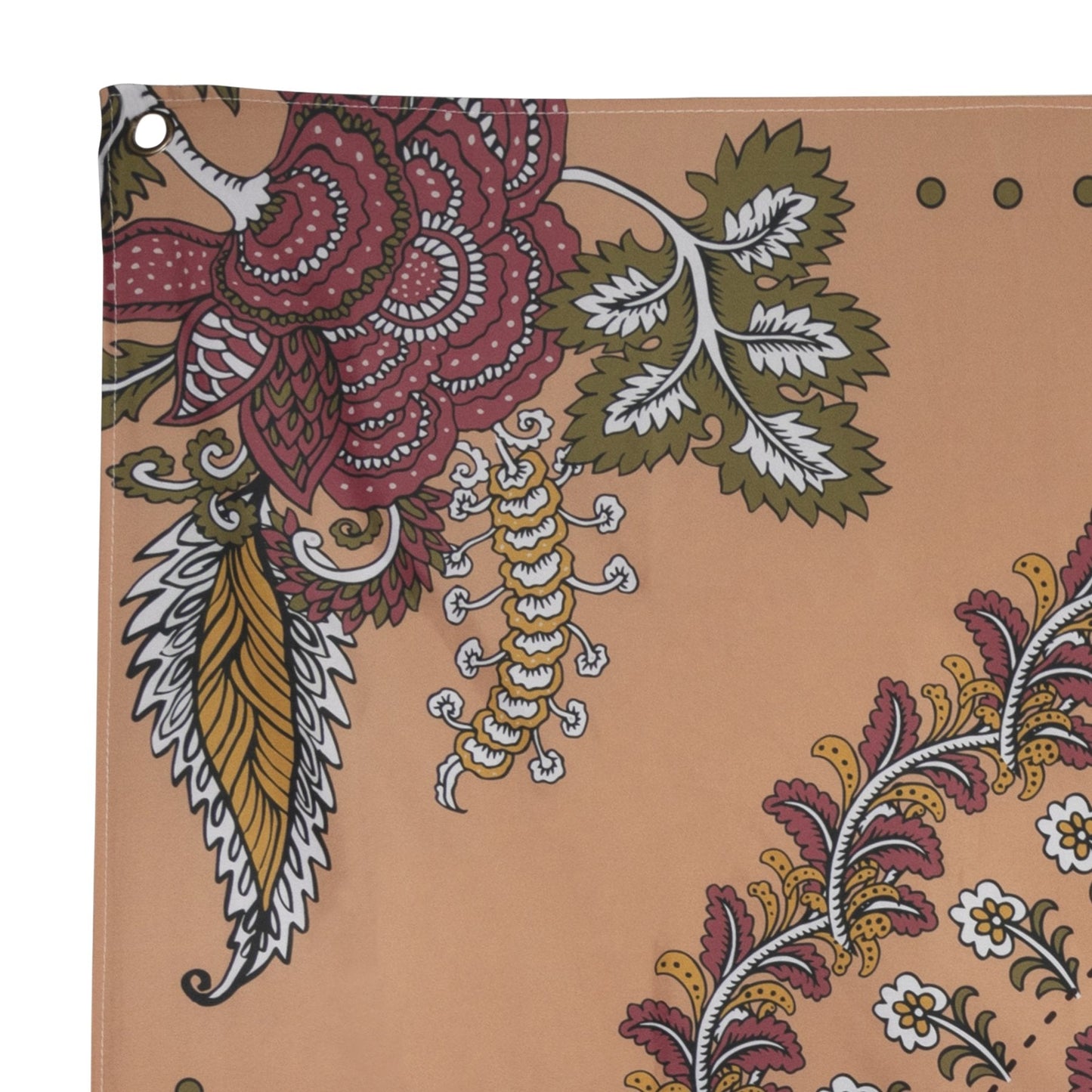 HomeRoots Center Medallion Coral Hanging Wall Tapestry