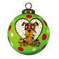 HomeRoots Charming Dog in a Heart Hand Painted Mouth Blown Glass Ornament