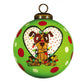 HomeRoots Charming Dog in a Heart Hand Painted Mouth Blown Glass Ornament
