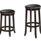 HomeRoots Chelsea Bar Stool With Swivel, PU & Espresso, Set of 2