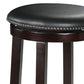 HomeRoots Chelsea Bar Stool With Swivel, PU & Espresso, Set of 2