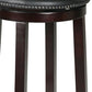 HomeRoots Chelsea Counter Height Stool With Swivel, PU & Espresso, Set of 2