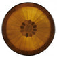 HomeRoots Cherry With Maple Inlay Round Accent Table