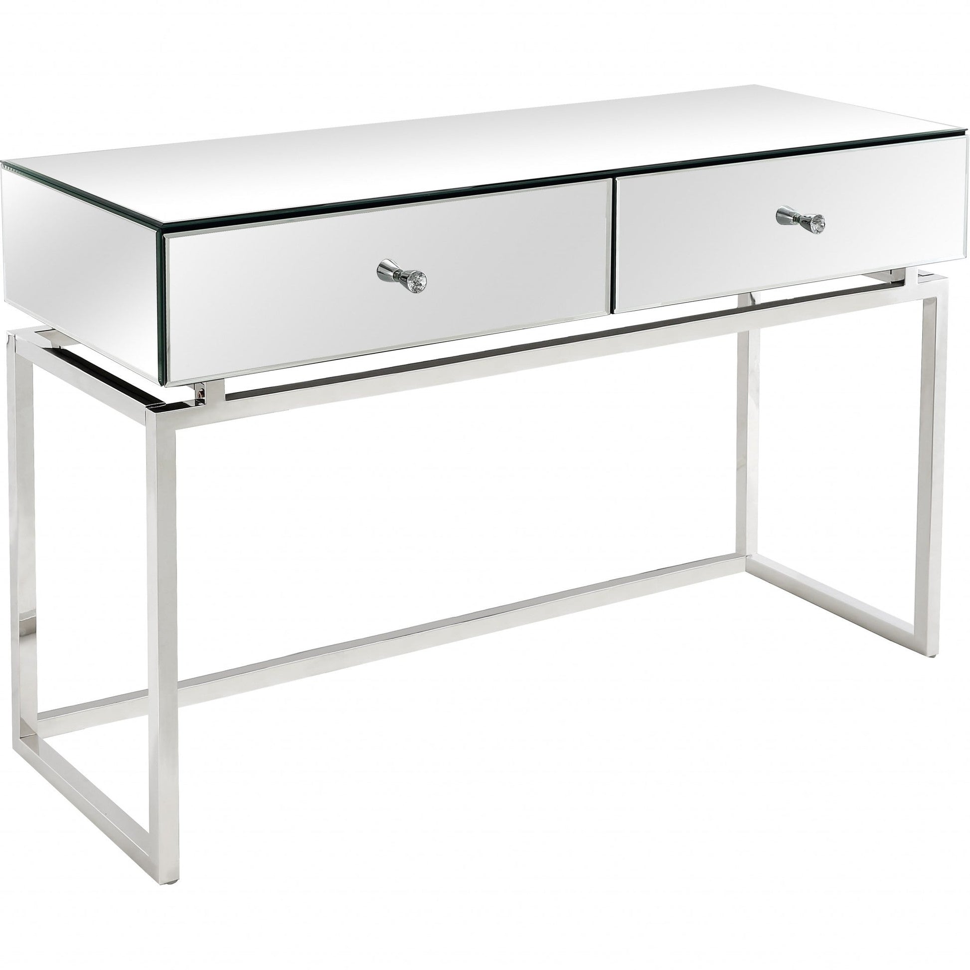 HomeRoots Chic Console Table in Silver Finish