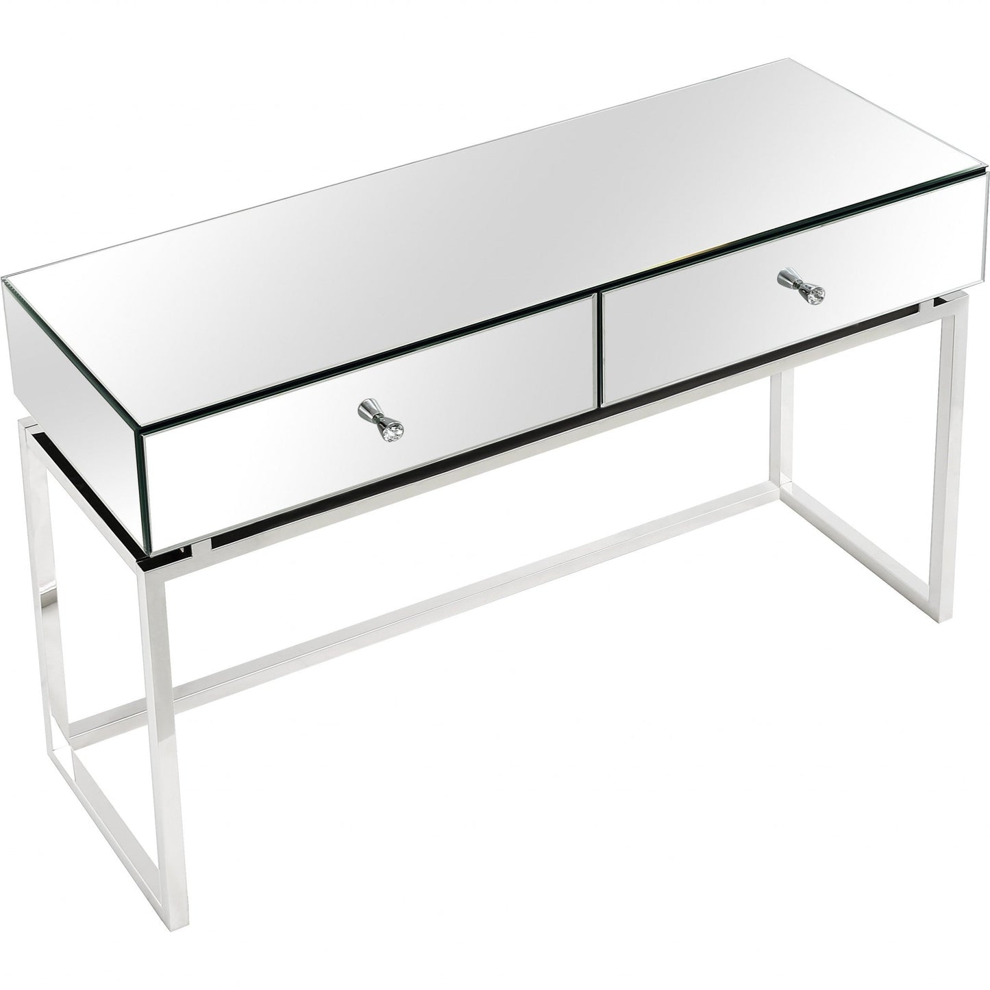 HomeRoots Chic Console Table in Silver Finish