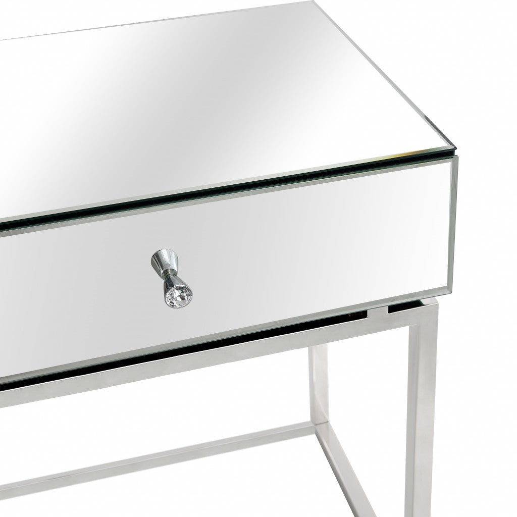 HomeRoots Chic Console Table in Silver Finish