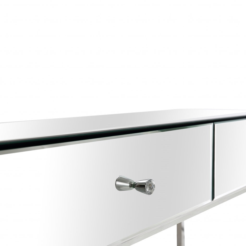 HomeRoots Chic Console Table in Silver Finish