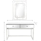 HomeRoots Chic Mirror And Console Table in Silver Finish