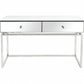 HomeRoots Chic Mirror And Console Table in Silver Finish