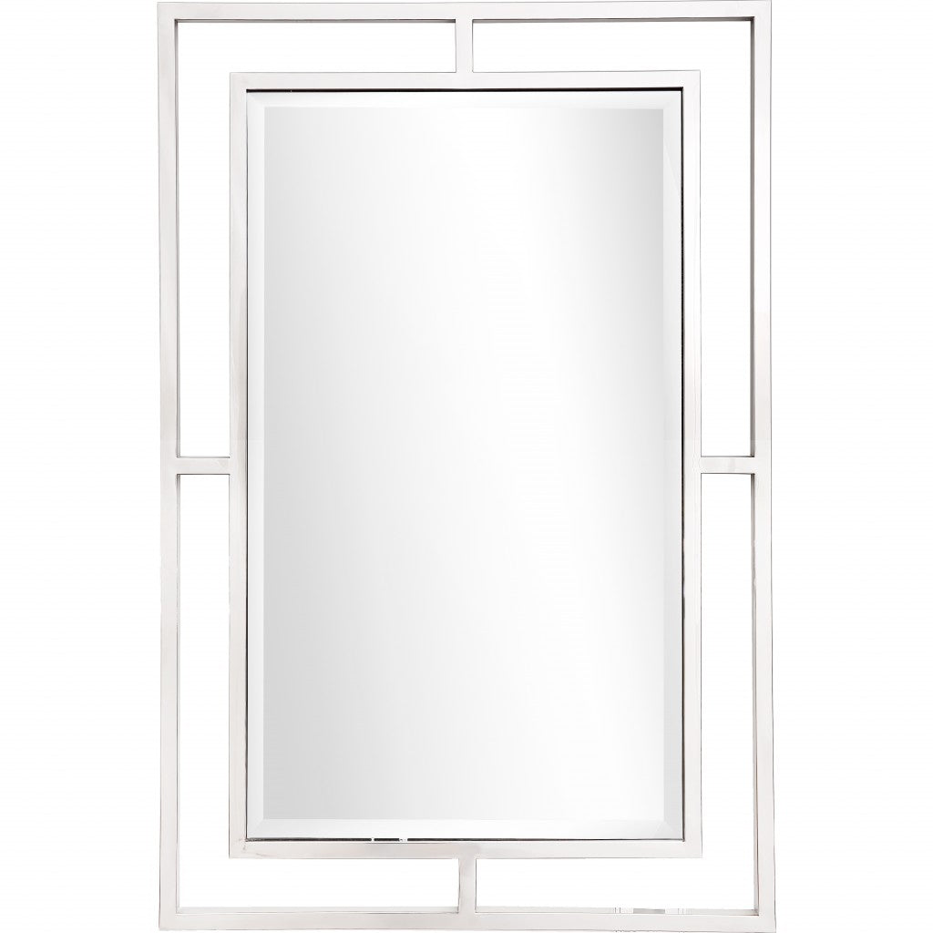 HomeRoots Chic Mirror And Console Table in Silver Finish