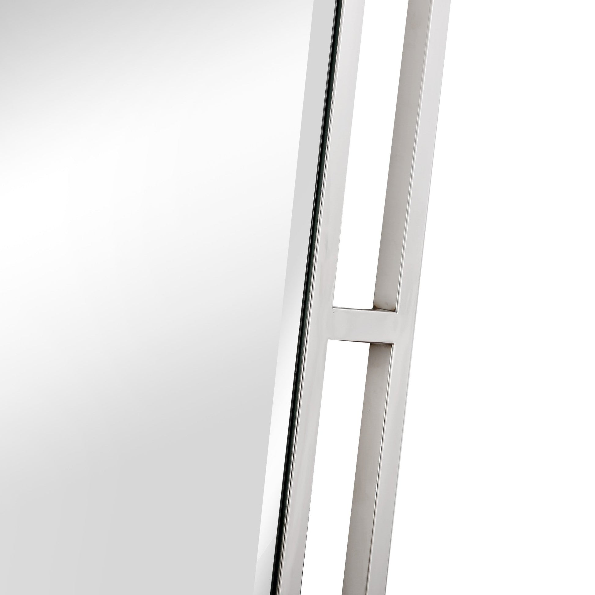 HomeRoots Chic Mirror And Console Table in Silver Finish