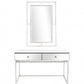 HomeRoots Chic Mirror And Console Table in Silver Finish