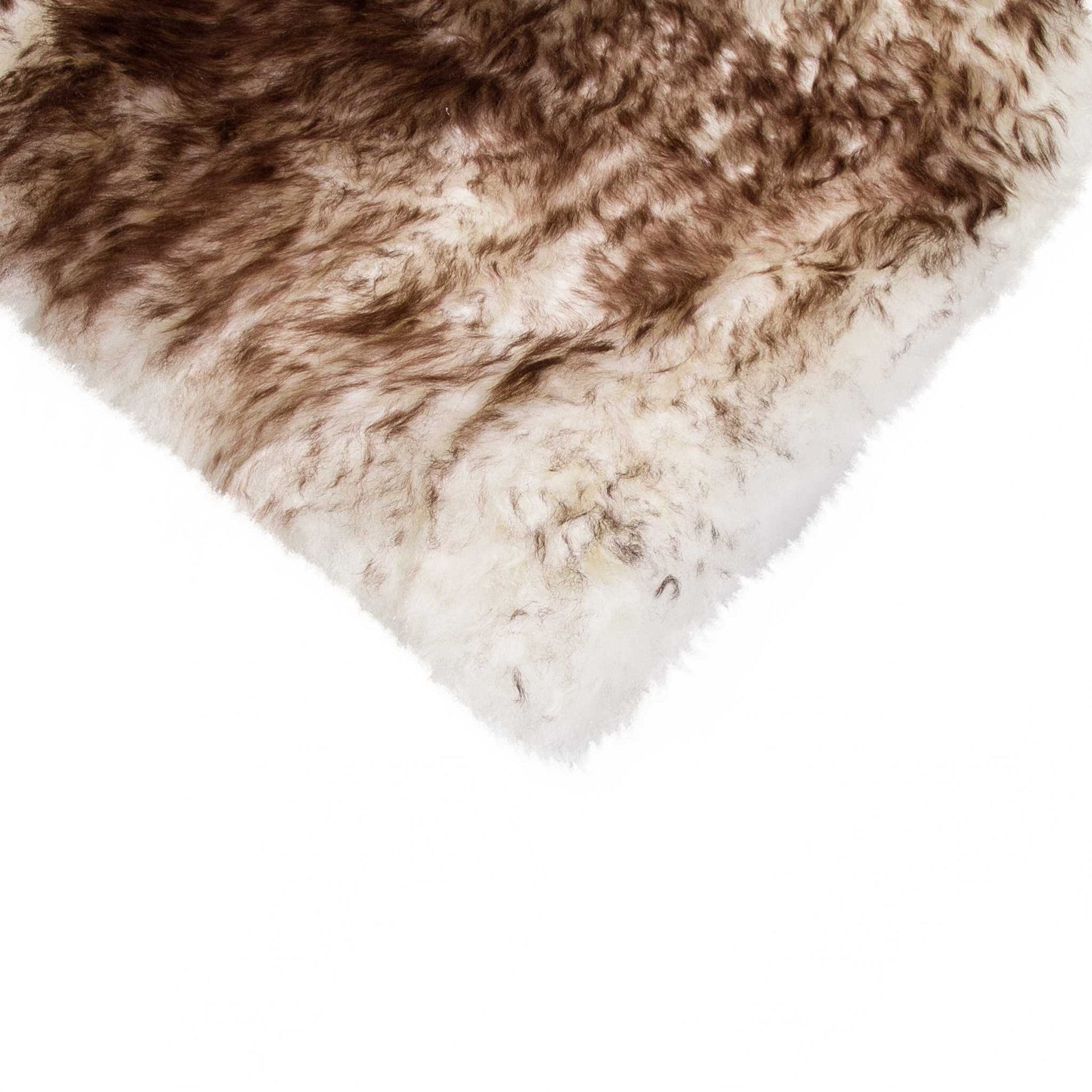 HomeRoots Chocolate Brown Ombre Natural Sheepskin Seat Chair Cover