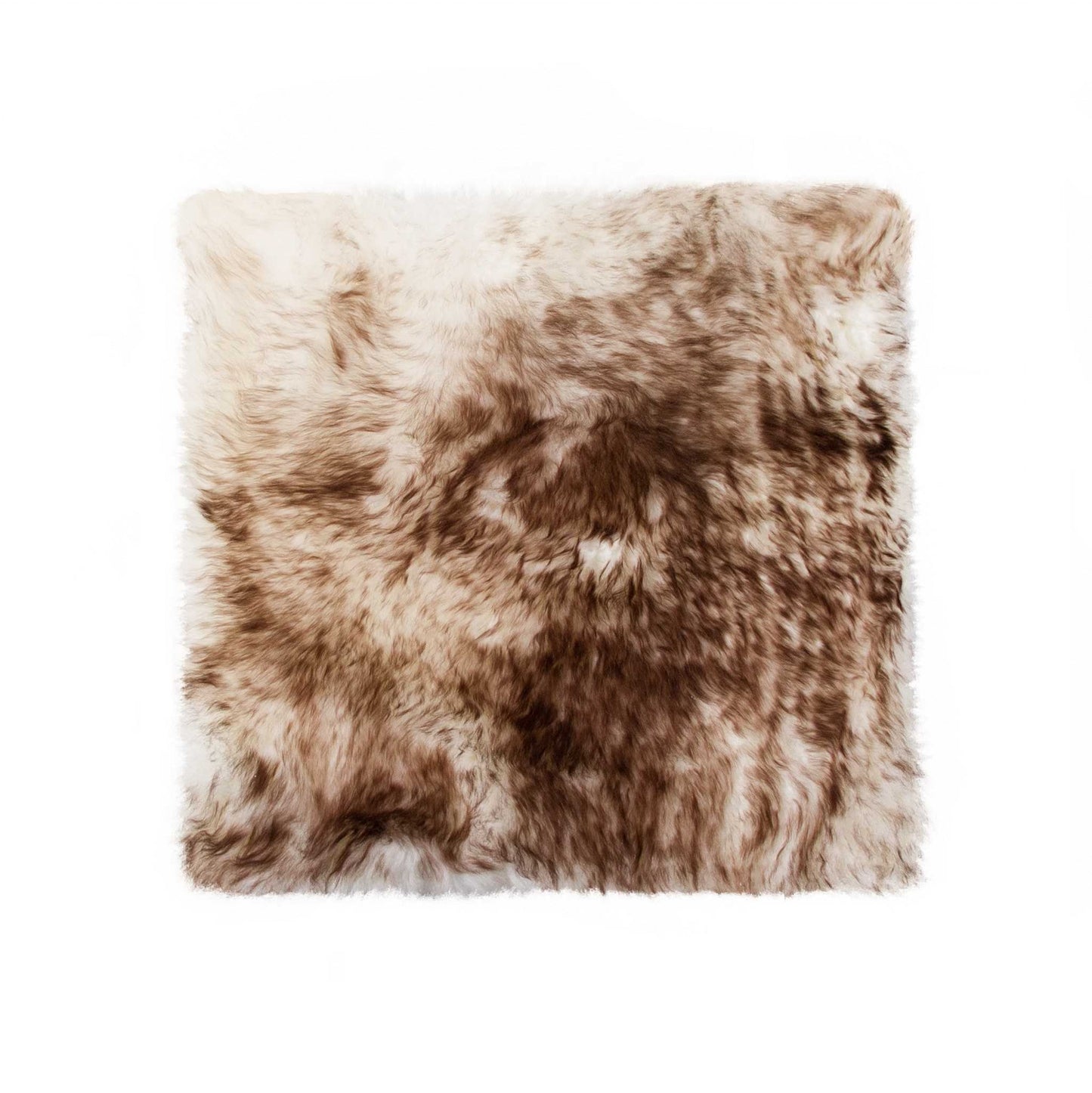 HomeRoots Chocolate Brown Ombre Natural Sheepskin Seat Chair Cover