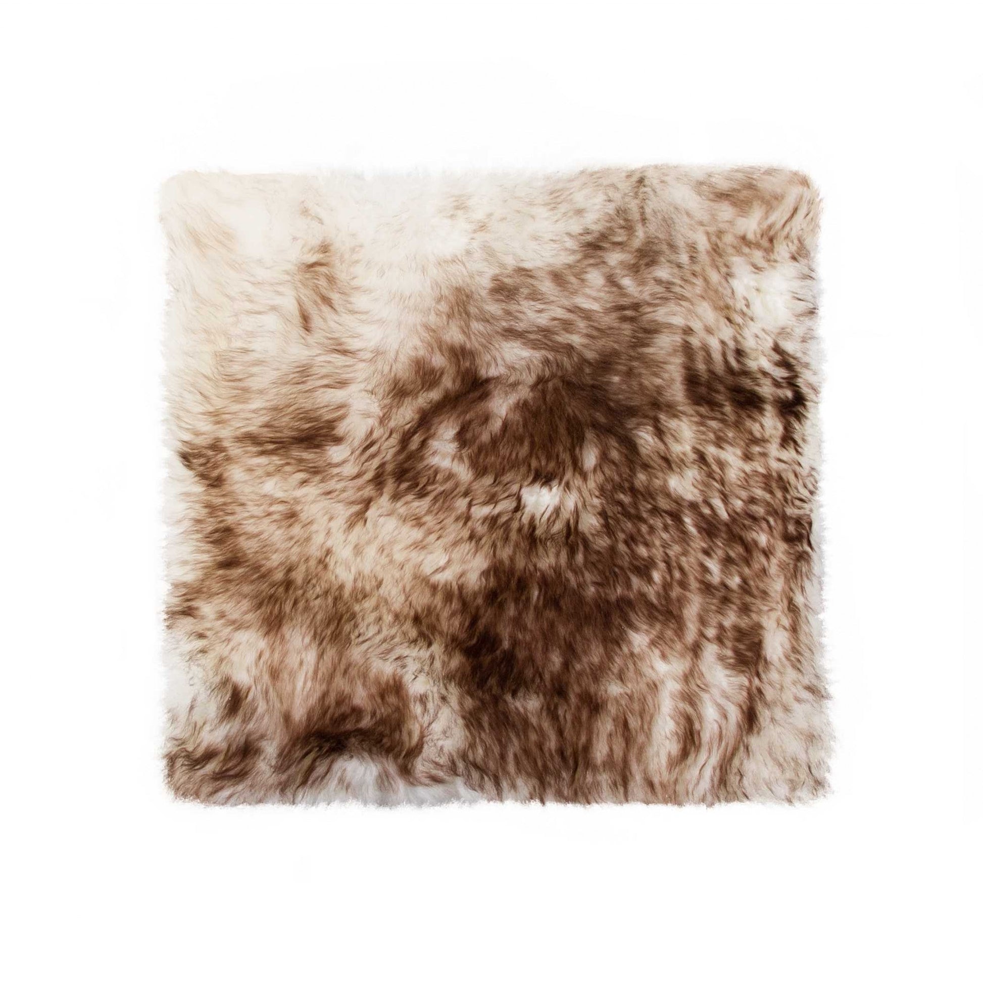 HomeRoots Chocolate Brown Ombre Natural Sheepskin Seat Chair Cover