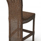 HomeRoots Chocolate Wicker Rattan Counter Stool