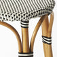 HomeRoots Classic Black And White Rattan Bar Stool