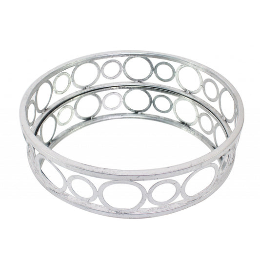 HomeRoots Classic Mirror Tray In Silver Finish