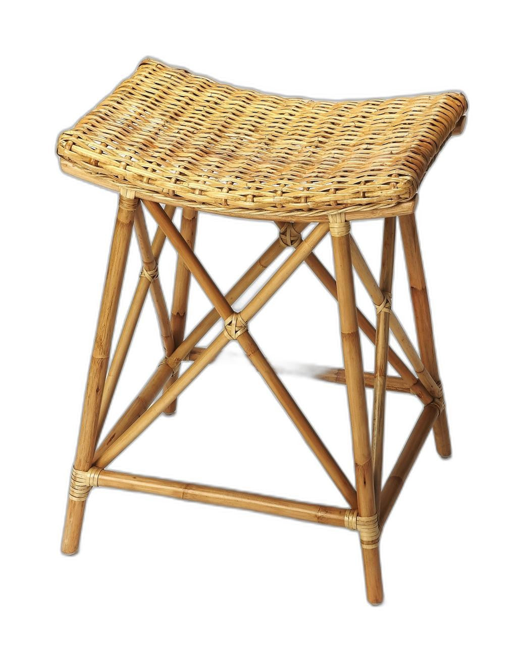 HomeRoots Classic Rattan Counter Stool