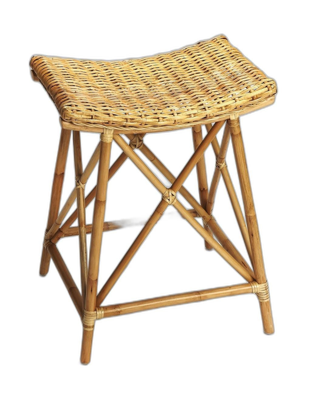 HomeRoots Classic Rattan Counter Stool
